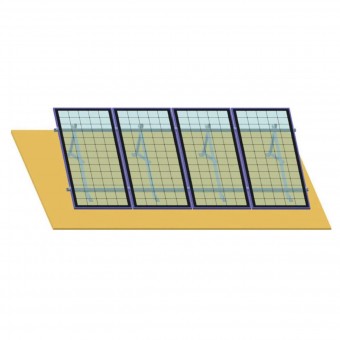 Sistem complet montare, structura pe beton pentru 4 panouri solare fotovoltaice cu unghi 20 grade Breckner Germany