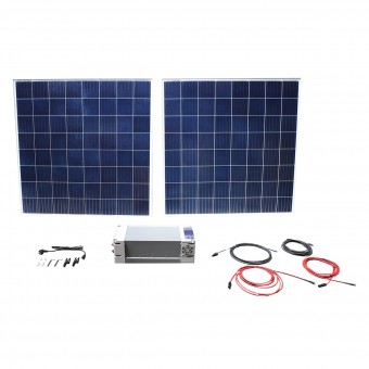 Sistem de stocare solar 3000W cu 2 panouri solare 24V/320W 1325x1330x35mm