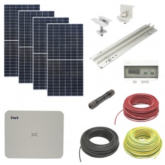 Sistem solar fotovoltaic trifazic, prosumator ON-GRID 5KW cu 12 panouri fotovoltaice Risen 450W prindere pe acoperis de tabla