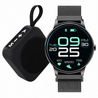 SMARTWATCH 1.4'' + MINI BOXA PORTABILA