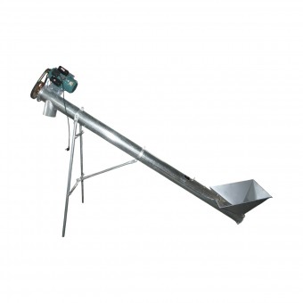 Snec transportor cereale orizontal 3m, 220V, 3kW, diametru 160mm, capacitate 10-15 T/h, cuva de alimentare si suport THOR