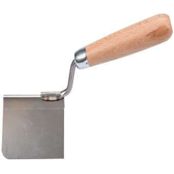 Spaclu colt exterior inox  80x60x60mm, maner lemn