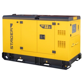 Stager YDY22S Generator insonorizat 22kVA, 87A, 1500rpm, monofazat, diesel