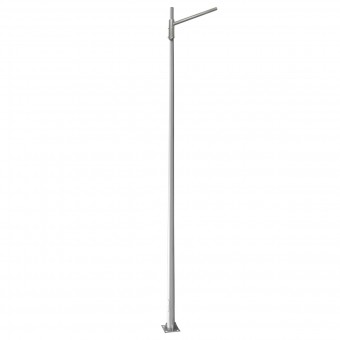 Stalp conic 6m cu brat orizontal pentu iluminat stradal