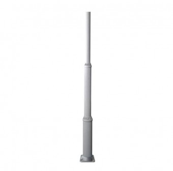Stalp iluminat 5m din aluminiu cu flansa montare pe beton Breckner Germany