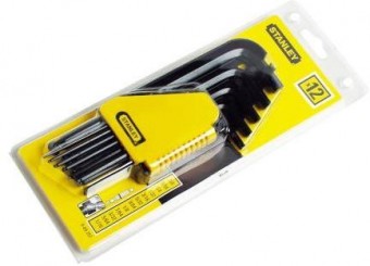 Stanley 0-69-257 Set 12 Chei imbus lungi, Cap sferic 1/16-3/8, L