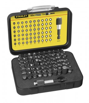 Stanley 1-13-902 Set mixt 60 biti 25 mm + adaptor 1/4