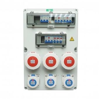 Tablou grup prize organizare santier 3x415V/32A, 3x250V/16A, 10 module, 540x360x180mm IP67 SUNTREE