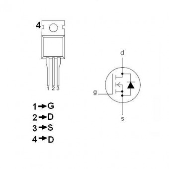 TRANZISTOR MOS CANAL N 600V  4A 100W