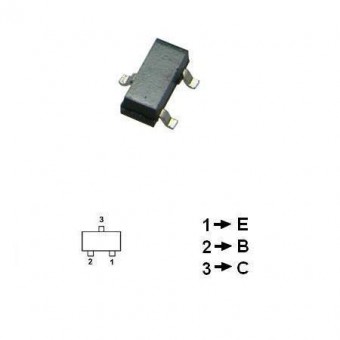 TRANZISTOR SMD 45V, 100MAH, 100MHZ