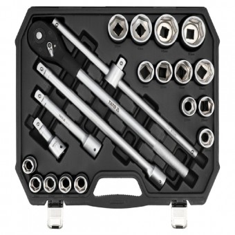 Trrusa tubulare 3/4''  cu clichet 24T, 21 piese