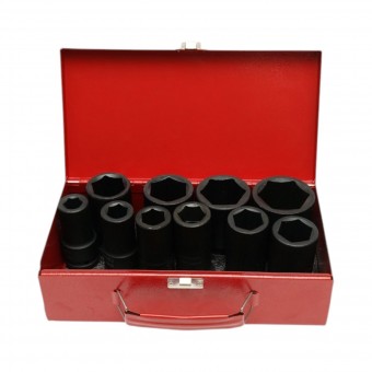 Trusa chei tubulare camion de impact lungi 17-46mm, patrat 3/4 inch Cr-Mo 10 piese Breckner Germany