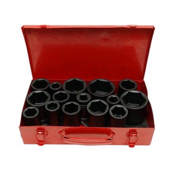 Trusa chei tubulare camion de impact lungi 22-60mm, patrat 3/4 inch Cr-Mo 15 piese Breckner Germany