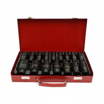 Trusa chei tubulare de impact lungi 10-36mm, patrat 1/2 inch Cr-Mo 16 piese Breckner Germany