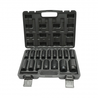 Trusa chei tubulare de impact lungi 8-32mm, 78mm, patrat 1/2 inch Cr-Mo 16 piese Breckner Germany