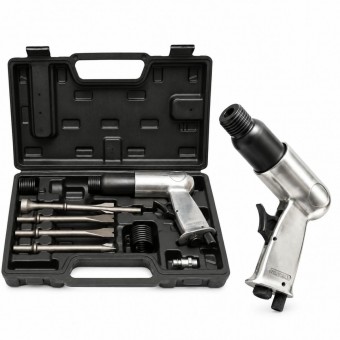 Trusa ciocan pneumatic de impact 3500BPM, 4 dalti 170mm, presiune 6.3 bar 8 piese Breckner Germany