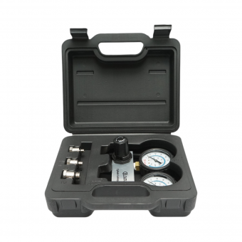 Trusa tester etansare compresie cilindru motor benzina, 3 adaptoare 10, 12, 18mm, furtun 600mm Breckner Germany
