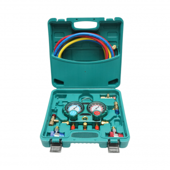 Trusa verificare si incarcare instalatii aer conditionat auto, freon R12, R22, R134a, R404, R502