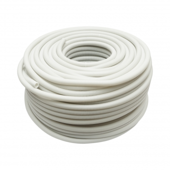 Tub flexibil copex 16mm cu fir, ignifug din polietilena HDPE 750N gri 100m/rola