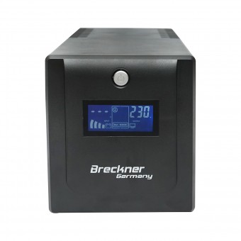 UPS 1500VA/900W cu baterii 2x9Ah si 4 prize schuko, LCD, USB, AVR Breckner Germany