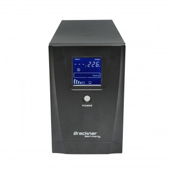 UPS 2000VA/1200W cu baterii 2x9Ah si 2 prize shuko, LCD, USB, AVR Breckner Germany