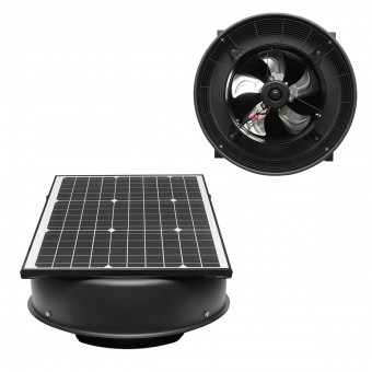 Ventilator axial de tavan 300mm cu panou solar 2100m3/h Breckner Germany