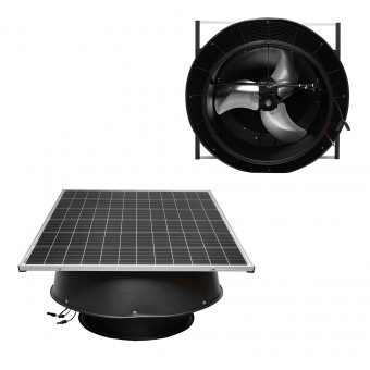 Ventilator axial de tavan 600mm cu panou solar 12000m3/h Breckner Germany