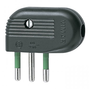 Vimar 01041 Stecher 10A, 250V, 3P, negru - 8007352035447