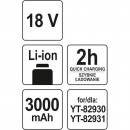Acumulator litiu-ion 3 Ah, Yato YT-82932, 18 V