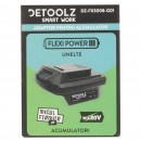 Adaptor Detoolz utilizare acumulator Micul Fermier (compatibil Makita LXT) - echipamente FlexiPower