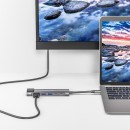 Adaptor hub usb tip c hdmi/2x usb3.0/2x usb tip c/rj45