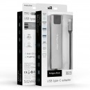 Adaptor hub usb tip c hdmi/2x usb3.0/2x usb tip c/rj45