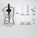 Aparat automat pentru pasteurizare/strilizare lapte, sucuri, Inox, Capacitate 30 l, 590 x 590 x 980 mm