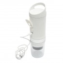Aparat de cafea portabil 12V/100W, baterie litiu 9600 mAh, presiune 20 bar, rezervor apa 60-80ml, ceasca 300ml, capsule Nespresso, Dolce Gusto, cafea macinata