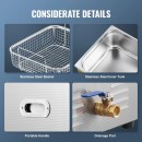 Aparat de curatat cu ultrasunete, Capacitate 15 l, 360W, 40kHz, Cosuri si camera interioare, Inox, 0 la 80°C