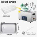 Aparat de curatat cu ultrasunete, Capacitate 22 l, 200W, frecventa ultra-inalta 40 kHz, Inox, 0-80℃, 8 traductoare