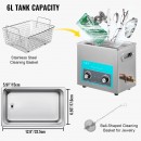 Aparat de curatat cu ultrasunete, Capacitate 6 l, 180W, frecventa ultra-inalta 40 kHz, Inox, 0-80℃