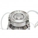 Aparat de muls 60W, 220V cu 1 post si bidon de inox 14L pentru capre si oi