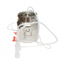 Aparat de muls cu 1 post 60W, 220V si bidon de inox 14L pentru capre si oi