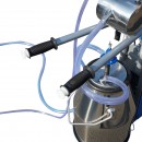 Aparat de muls oi si capre 1 post 550W, 220V bidon inox 25L, grup de muls cu 2 mansoane, presiune vid 45-50 kPa, pulsatii 60-80 cpm