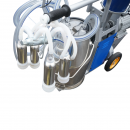 Aparat de muls vaci 1 post 550W, 220V bidon inox 25L, grup de muls cu 4 mansoane, presiune vid 40-50 kPa, pulsatii 64 cpm