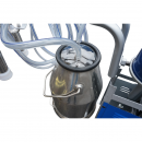 Aparat de muls vaci 1 post 550W, 220V bidon inox 25L, grup de muls cu 4 mansoane, presiune vid 40-50 kPa, pulsatii 64 cpm