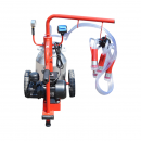 Aparat de muls vaci 1 post bidon 30L aluminiu cu vid in cadru(vacuum) Breckner Germany