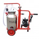 Aparat de muls vaci 1 post bidon 40L inox cu vid in cadru(vacuum) Breckner Germany