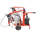 Aparat de muls vaci 2 posturi bidon 30L inox cu vid in cadru(vacuum) Breckner Germany