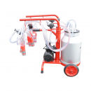 Aparat de muls vaci 2 posturi bidon 40L aluminiu cu vid in cadru(vacuum)  Breckner Germany