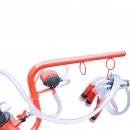 Aparat de muls vaci 2 posturi bidon 40L aluminiu cu vid in cadru(vacuum)  Breckner Germany