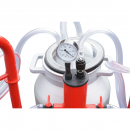 Aparat de muls vaci 2 posturi bidon 40L aluminiu cu vid in cadru(vacuum)  Breckner Germany