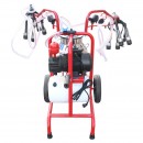 Aparat de muls vaci 2 posturi bidon 40L inox cu butelie, vacuum rezervor Breckner Germany