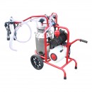 Aparat de muls vaci 2 posturi bidon 40L inox cu butelie, vacuum rezervor Breckner Germany